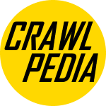 yellow and black Crawlpedia logo