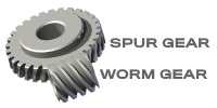 A small graphic image of a worm gear and spur gear engaged.